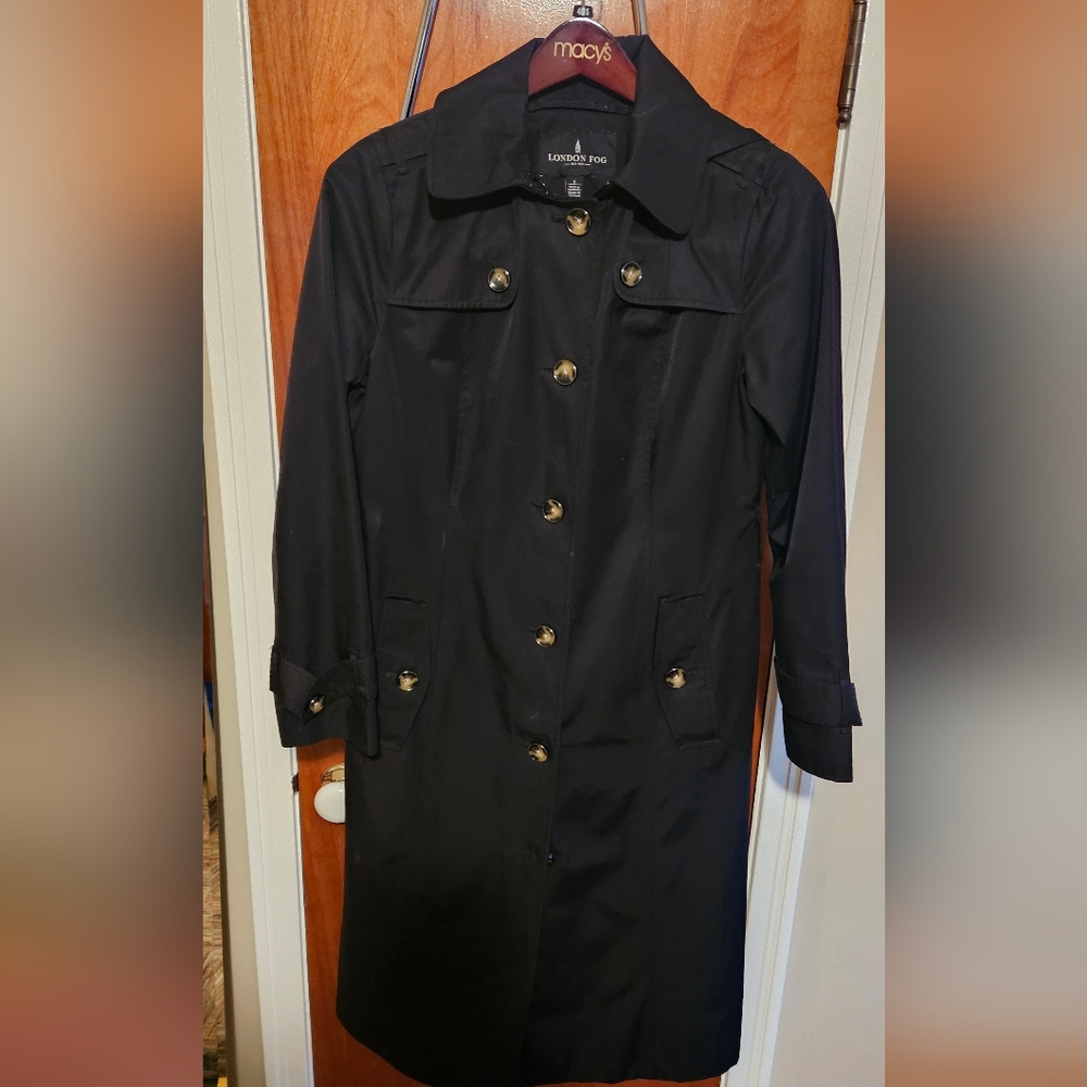 London Fog Black Trench Coat